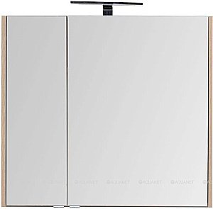 Зеркальный шкаф Aquanet Остин 85 дуб сонома купить в интернет-магазине сантехники Sanbest