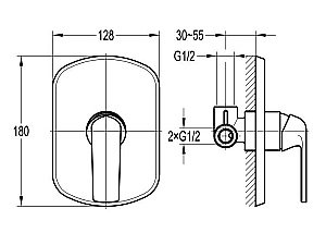 Смеситель для душа Cezares Globo F-DIM-01 купить в интернет-магазине сантехники Sanbest