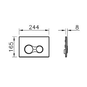 Кнопки для инсталляций Vitra Sirius хром купить в интернет-магазине сантехники Sanbest