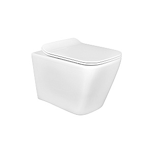 Унитаз подвесной AQUATEK ДЕЛЬТА AQ1911-00 белый, безободковый, с крышкой микролифт купить в интернет-магазине Sanbest