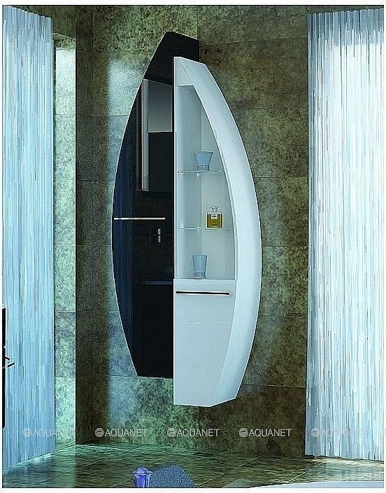 Шкаф-пенал De Aqua Эскалада RS1 белый для ванной в интернет-магазине сантехники Sanbest