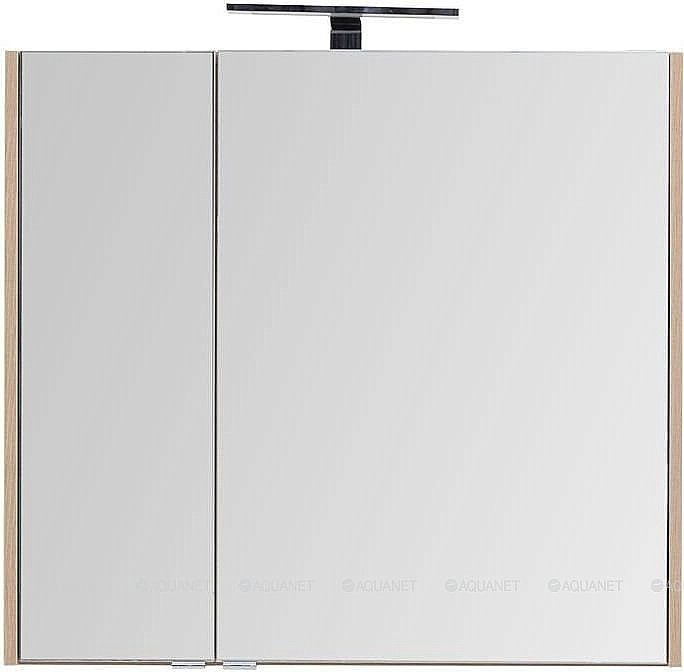 Зеркальный шкаф Aquanet Остин 85 дуб сонома купить в интернет-магазине сантехники Sanbest