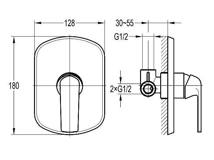 Смеситель для душа Cezares Globo F-DIM-01 купить в интернет-магазине сантехники Sanbest