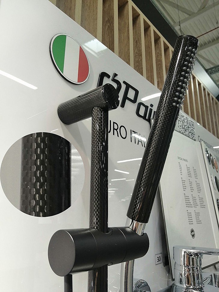 Душевой гарнитур PAINI Ancona ANCR121L7 черный/карбон купить в интернет-магазине сантехники Sanbest