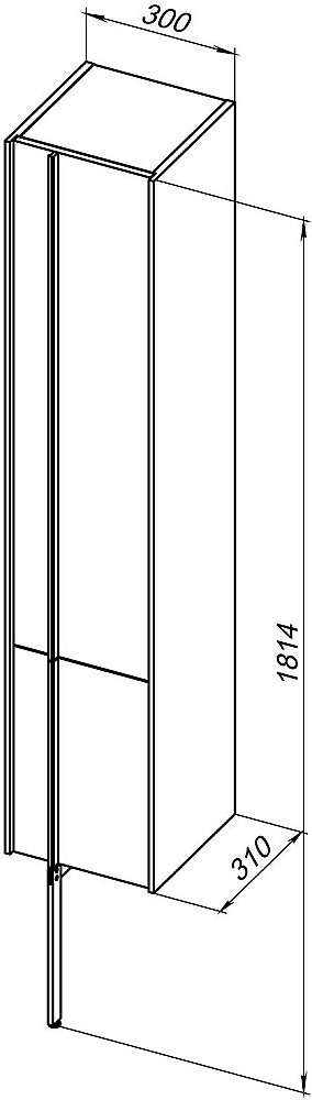 Пенал Allen Brau Reality 30 олива матовый для ванной в интернет-магазине сантехники Sanbest