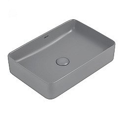 Раковина накладная ABBER Rechteck AC2207MG серая матовая купить в интернет-магазине Sanbest