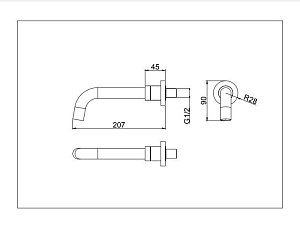 Излив D&K DC1004896 купить в интернет-магазине сантехники Sanbest