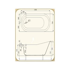 Ванна чугунная Magliezza Gracia 170x76 белая/ножки белые купить в интернет-магазине Sanbest