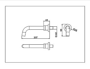 Излив D&K DC1004896 купить в интернет-магазине сантехники Sanbest