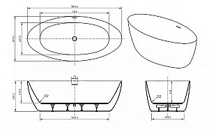 Ванна акриловая BelBagno BB707 186х88 купить в интернет-магазине Sanbest