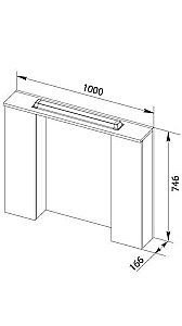 Зеркало со шкафом Aquanet Тиана 100 светлый дуб/белый в ванную от интернет-магазине сантехники Sanbest