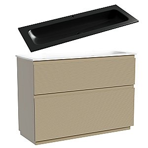 Тумба с раковиной Sancos FOLK Floor FL120FCP/CN7017MB 120 Капучино для ванной в интернет-магазине Sanbest