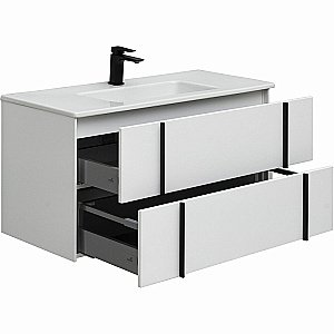 Тумба с раковиной Allen Brau REALITY 1.32008.WM 121 белая матовая для ванной в интернет-магазине Sanbest