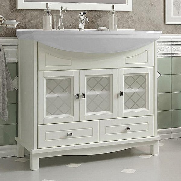 Тумба с раковиной Опадирис Омега 85 слоновая кость для ванной в интернет-магазине Sanbest