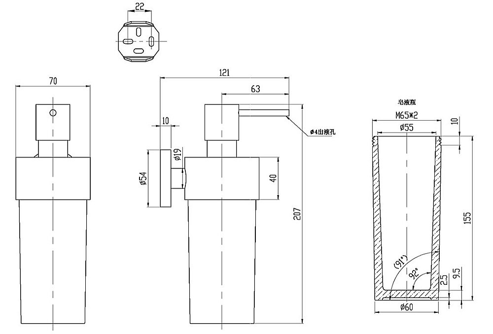 Диспенсер Villeroy&Boch Elements – Tender TVA15100700061 хром купить в интернет-магазине сантехники Sanbest