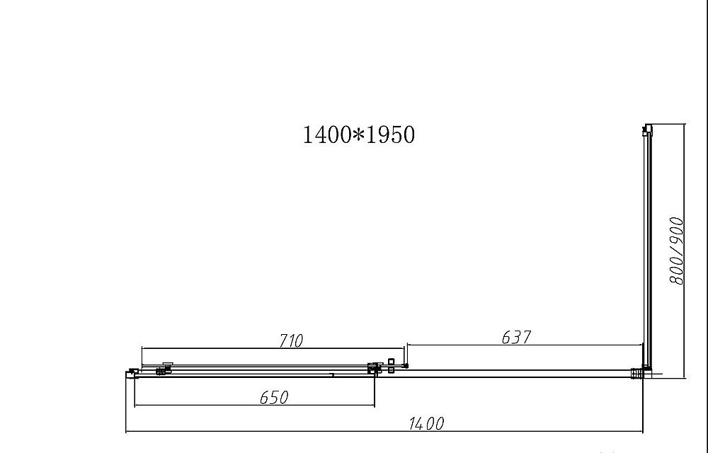 Душевой уголок Vincea SLIM-N VSR-4SN8014CLB 140x80 стекло прозрачное/профиль черный купить в интернет-магазине Sanbest