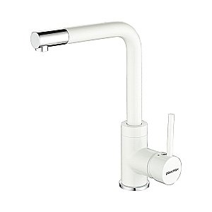 Смеситель для кухни Paulmark Honner Ho212018-WH Белый матовый купить в интернет-магазине сантехники Sanbest