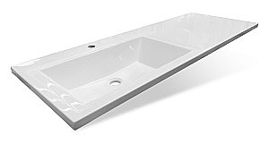 Тумба с раковиной Misty Чегет - 70 П-Чег-01070-01Н3Я (Раковина Эстет Даллас 130) белая для ванной в интернет-магазине Sanbest