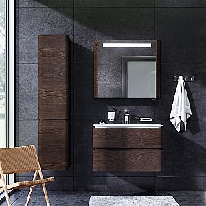 Тумба с раковиной AM.PM Sensation 80 темное дерево для ванной в интернет-магазине Sanbest