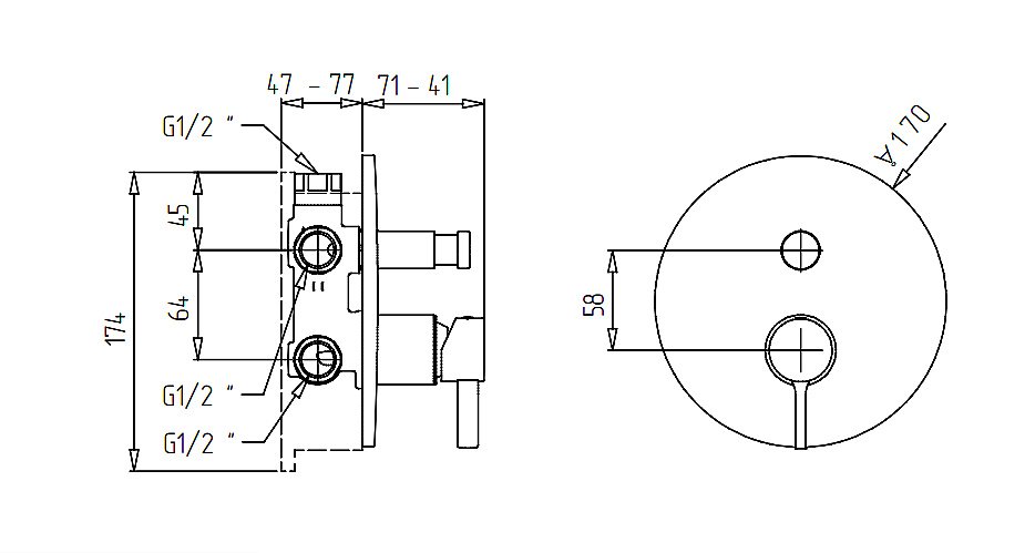 Смеситель для душа Migliore Sirius 28186 купить в интернет-магазине сантехники Sanbest