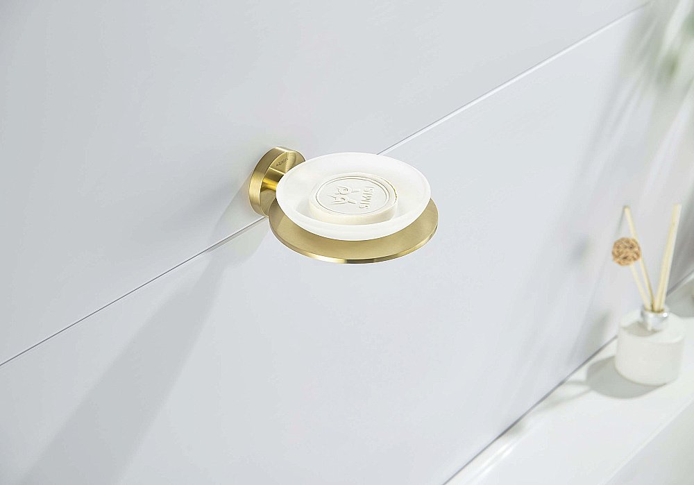 Мыльница Aquatek Оберон AQ4203BG стекло матовое/золото шлифованное купить в интернет-магазине сантехники Sanbest