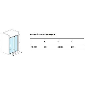 Душевая дверь Excellent Mazo 100 стекло прозрачное/профиль хром купить в интернет-магазине Sanbest