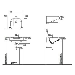 Раковина Kerasan Inka Project 40  341131*1 черная матовая купить в интернет-магазине Sanbest