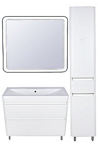 Тумба с раковиной Style Line Атлантика 100 напольная для ванной в интернет-магазине Sanbest