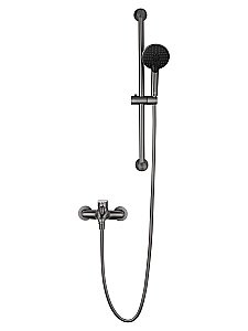 Смеситель для ванны с душевым гарнитуром WONZON & WOGHAND ALFA WW-AE3205-BGG темный графит купить в интернет-магазине сантехники Sanbest