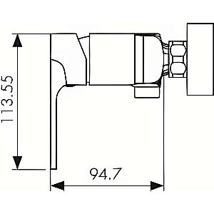Смеситель для душа Kaiser Linear 59177 купить в интернет-магазине сантехники Sanbest