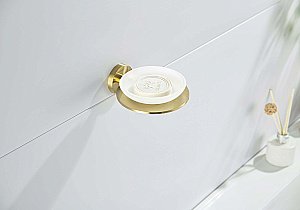 Мыльница Aquatek Оберон AQ4203BG стекло матовое/золото шлифованное купить в интернет-магазине сантехники Sanbest