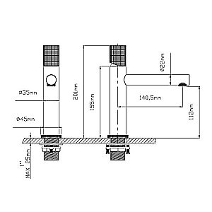 Смеситель для раковины Vincea Groove VBF-4G1BG4 брашированное золото купить в интернет-магазине сантехники Sanbest