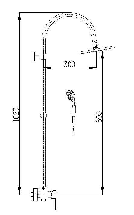 Душевая система Rav-Slezak ZAMBEZI ZA082.5/3 хром купить в интернет-магазине сантехники Sanbest