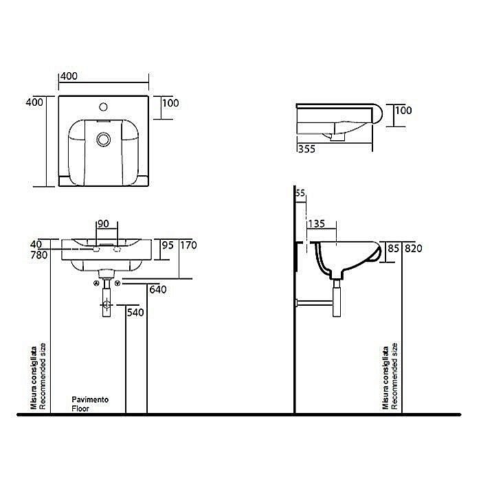Раковина Kerasan Inka Project 40  341131*1 черная матовая купить в интернет-магазине Sanbest