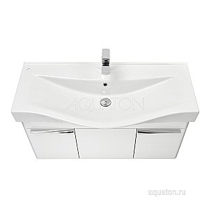 Тумба с раковиной Акватон Беверли 100 белая глянцевая для ванной в интернет-магазине Sanbest