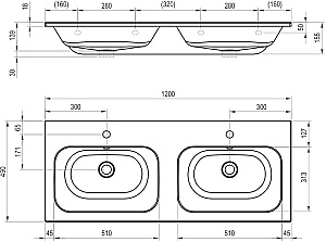 Раковина Ravak Chrome Slim XJG01112001 белый купить в интернет-магазине Sanbest