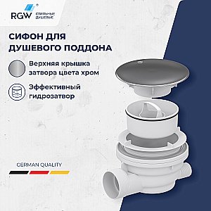 Душевой поддон RGW SMC-C 12350199-0101 90x90 белый купить в интернет-магазине Sanbest