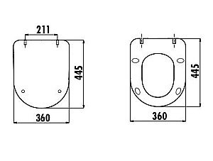 Унитаз приставной с функцией биде CREAVIT FREE FE350-00 белый купить в интернет-магазине Sanbest