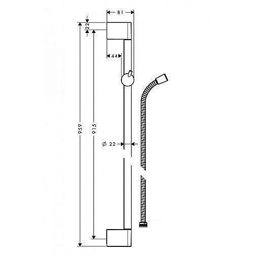 Душевая штанга Hansgrohe Crometta 27614000 купить в интернет-магазине сантехники Sanbest