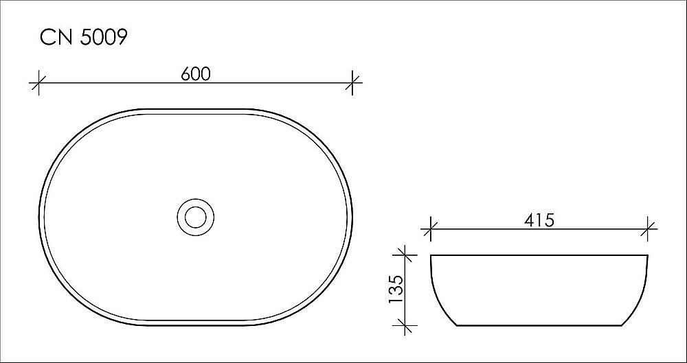 Раковина накладная Ceramica Nova Element CN5009 60 купить в интернет-магазине Sanbest