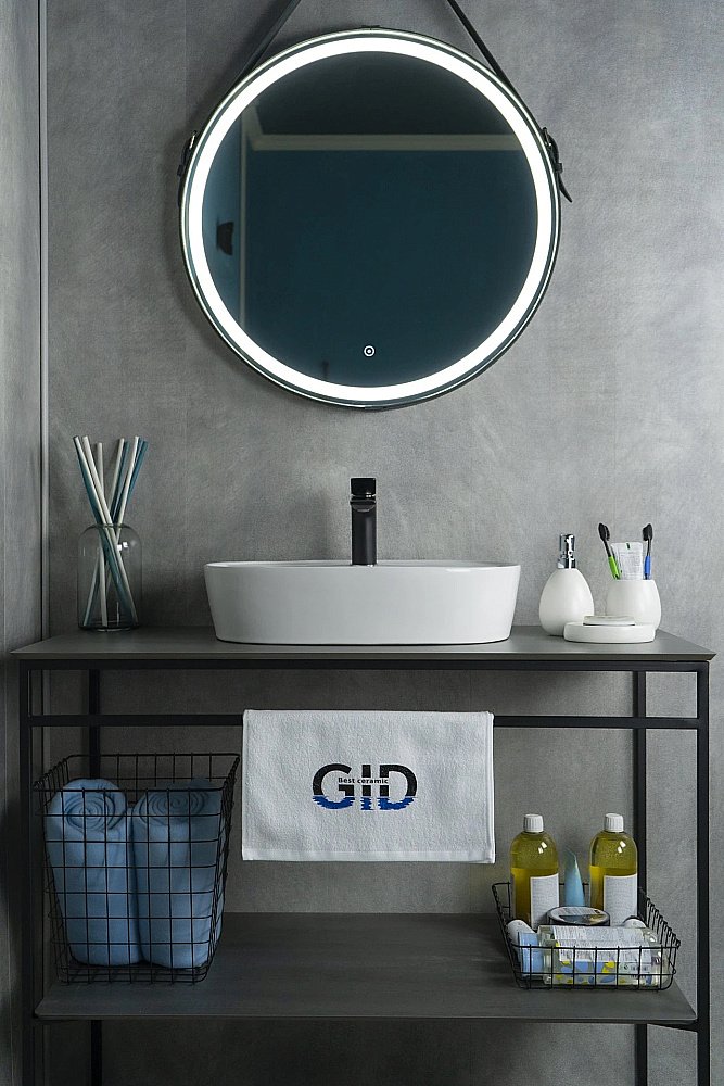 Раковина накладная Gid Lago 50 N9045 51166 белая купить в интернет-магазине Sanbest