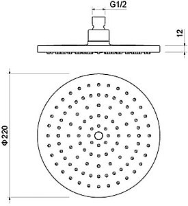 Верхний душ Aquatek AQ2086CR хром купить в интернет-магазине сантехники Sanbest