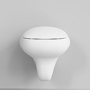 Унитаз подвесной Ambassador Diamond 123T20101R безободковый, белый матовый купить в интернет-магазине Sanbest