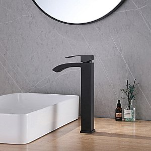 Смеситель для раковины ABBER Wasserfall AF8611B черный матовый купить в интернет-магазине сантехники Sanbest