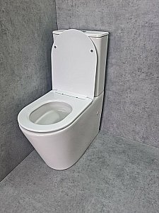 Унитаз напольный CeramaLux TR2178-1 белый, с бачком, с крышкой микролифт, слив торнадо купить в интернет-магазине Sanbest