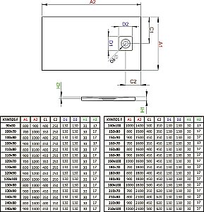 Душевой поддон Radaway Kyntos F antracite HKF210100-64 210x100 серый купить в интернет-магазине Sanbest