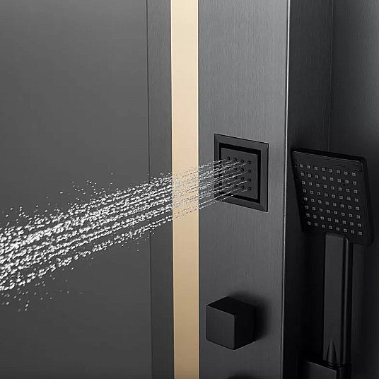 Душевая панель Black&White Gravity GR026 графит/золото купить в интернет-магазине сантехники Sanbest