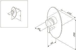 Смеситель для душа AM.PM Awe F1585000 купить в интернет-магазине сантехники Sanbest