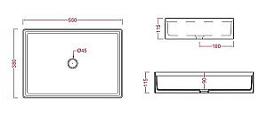 Раковина накладная Artceram SCALINO 55 SCL002 01 00 белая купить в интернет-магазине Sanbest