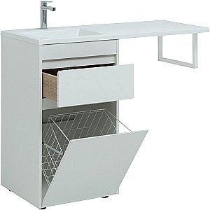 Тумба с раковиной Aquanet Токио 239290 120 белый для ванной в интернет-магазине Sanbest